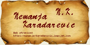 Nemanja Karadarević vizit kartica